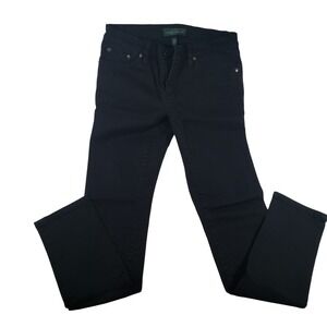 Lauren Ralph Lauren Modern Skinny Jeans Black Denim Pants Size‎ 2 LRL 28x29